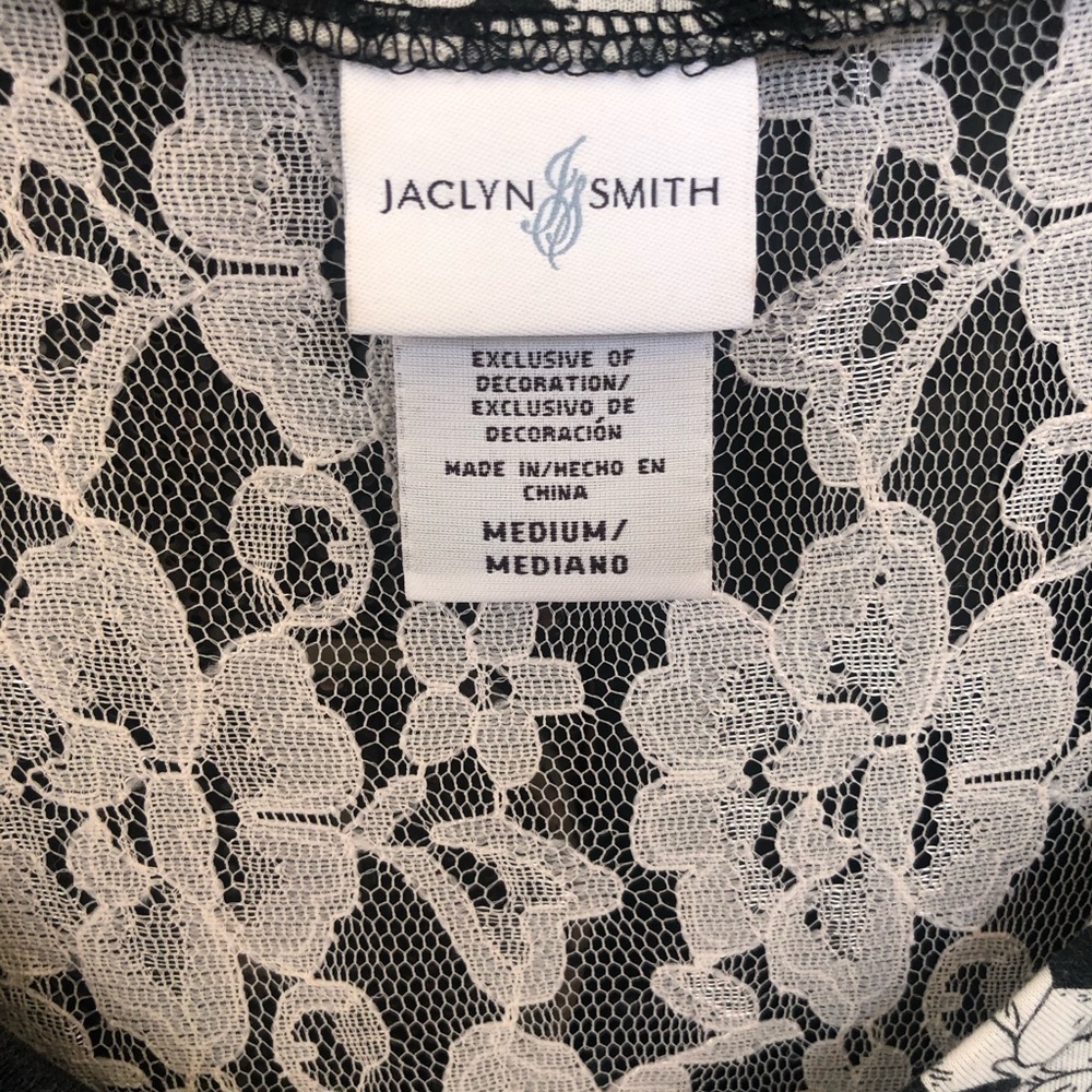 Jaclyn Smith Juniors Medium Black and White Dress - Picture 3 of 3